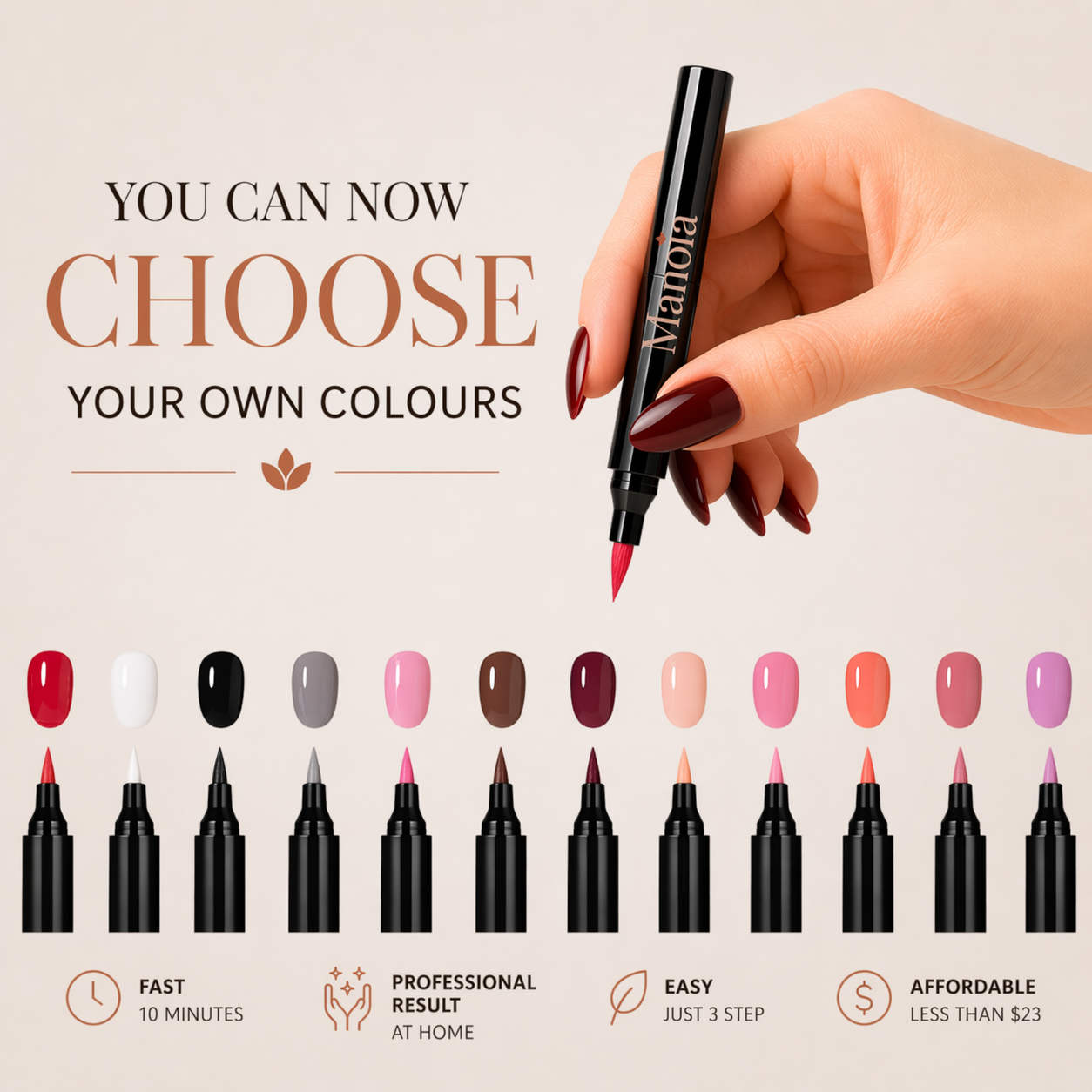 Fast-Drying Nail Polish Pen